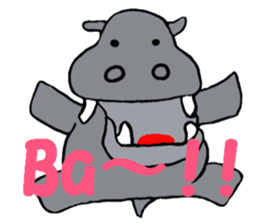 Feeling of the hippopotamus  ver.English sticker #7070514