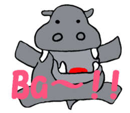 Feeling of the hippopotamus  ver.English sticker #7070514