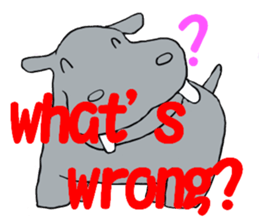 Feeling of the hippopotamus  ver.English sticker #7070523