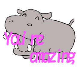 Feeling of the hippopotamus  ver.English sticker #7070524