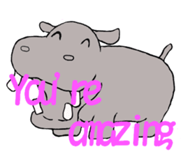 Feeling of the hippopotamus  ver.English sticker #7070524