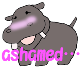 Feeling of the hippopotamus  ver.English sticker #7070525