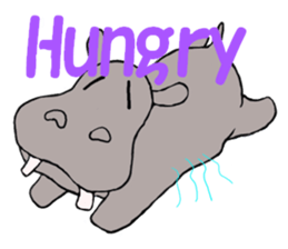 Feeling of the hippopotamus  ver.English sticker #7070526