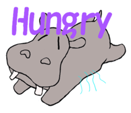 Feeling of the hippopotamus  ver.English sticker #7070526