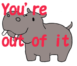 Feeling of the hippopotamus  ver.English sticker #7070527