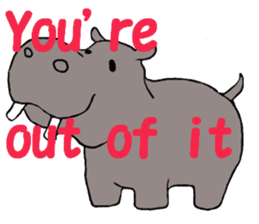 Feeling of the hippopotamus  ver.English sticker #7070527