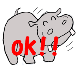 Feeling of the hippopotamus  ver.English sticker #7070529