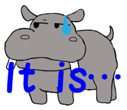 Feeling of the hippopotamus  ver.English sticker #7070532