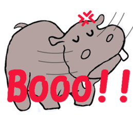 Feeling of the hippopotamus  ver.English sticker #7070534