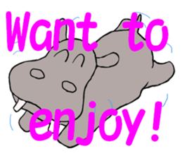 Feeling of the hippopotamus  ver.English sticker #7070536