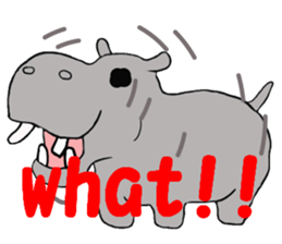 Feeling of the hippopotamus  ver.English sticker #7070537