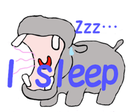 Feeling of the hippopotamus  ver.English sticker #7070538