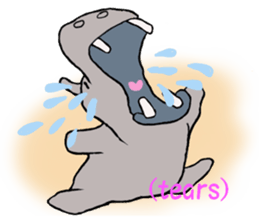 Feeling of the hippopotamus  ver.English sticker #7070540