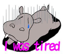 Feeling of the hippopotamus  ver.English sticker #7070541