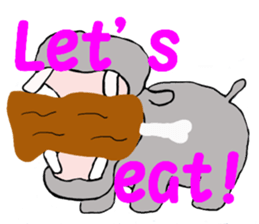 Feeling of the hippopotamus  ver.English sticker #7070542