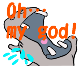 Feeling of the hippopotamus  ver.English sticker #7070546