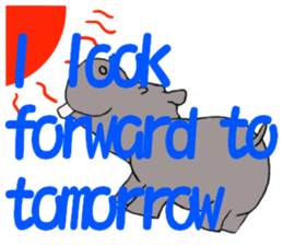 Feeling of the hippopotamus  ver.English sticker #7070551