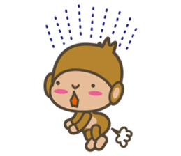 baby monkey of an easily elated person. sticker #7070612