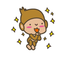 baby monkey of an easily elated person. sticker #7070619