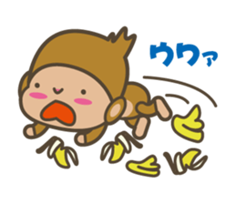 baby monkey of an easily elated person. sticker #7070622