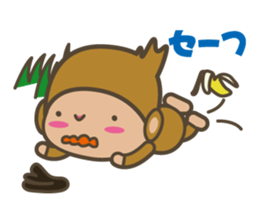 baby monkey of an easily elated person. sticker #7070623