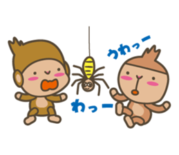 baby monkey of an easily elated person. sticker #7070629