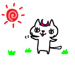 2 white cats sticker #7071392