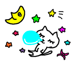 2 white cats sticker #7071394