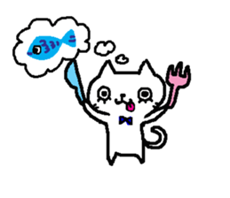 2 white cats sticker #7071395