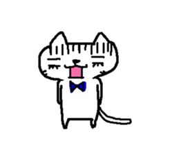 2 white cats sticker #7071405