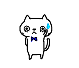 2 white cats sticker #7071406