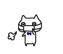 2 white cats sticker #7071413