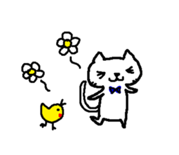 2 white cats sticker #7071415