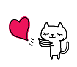 2 white cats sticker #7071417