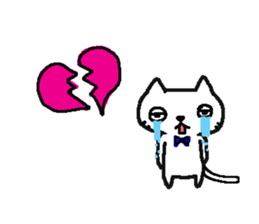 2 white cats sticker #7071418