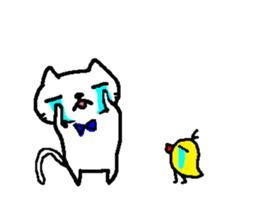 2 white cats sticker #7071419