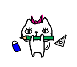 2 white cats sticker #7071420