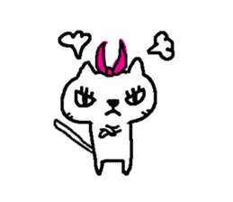 2 white cats sticker #7071421