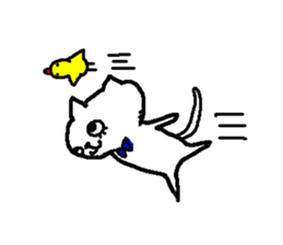 2 white cats sticker #7071426