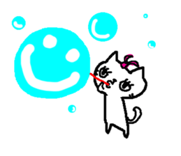 2 white cats sticker #7071428