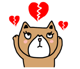 Lovely cat by ngingi sticker #7071660