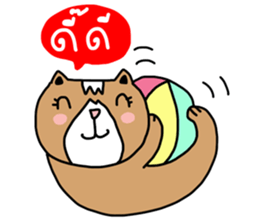 Lovely cat by ngingi sticker #7071671