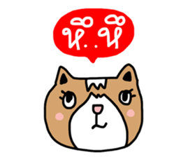 Lovely cat by ngingi sticker #7071676