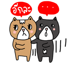 Lovely cat by ngingi sticker #7071679