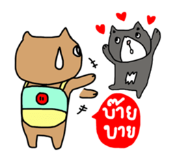 Lovely cat by ngingi sticker #7071680