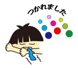 girls hair face sticker #7072531