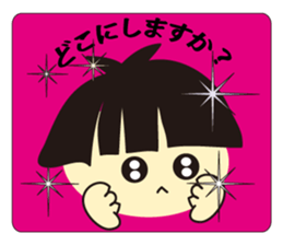 girls hair face sticker #7072533