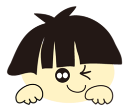 girls hair face sticker #7072534