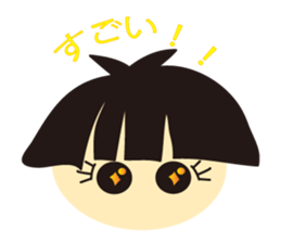 girls hair face sticker #7072549