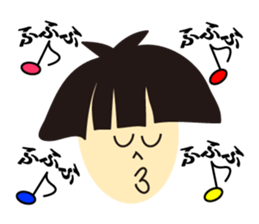 girls hair face sticker #7072550